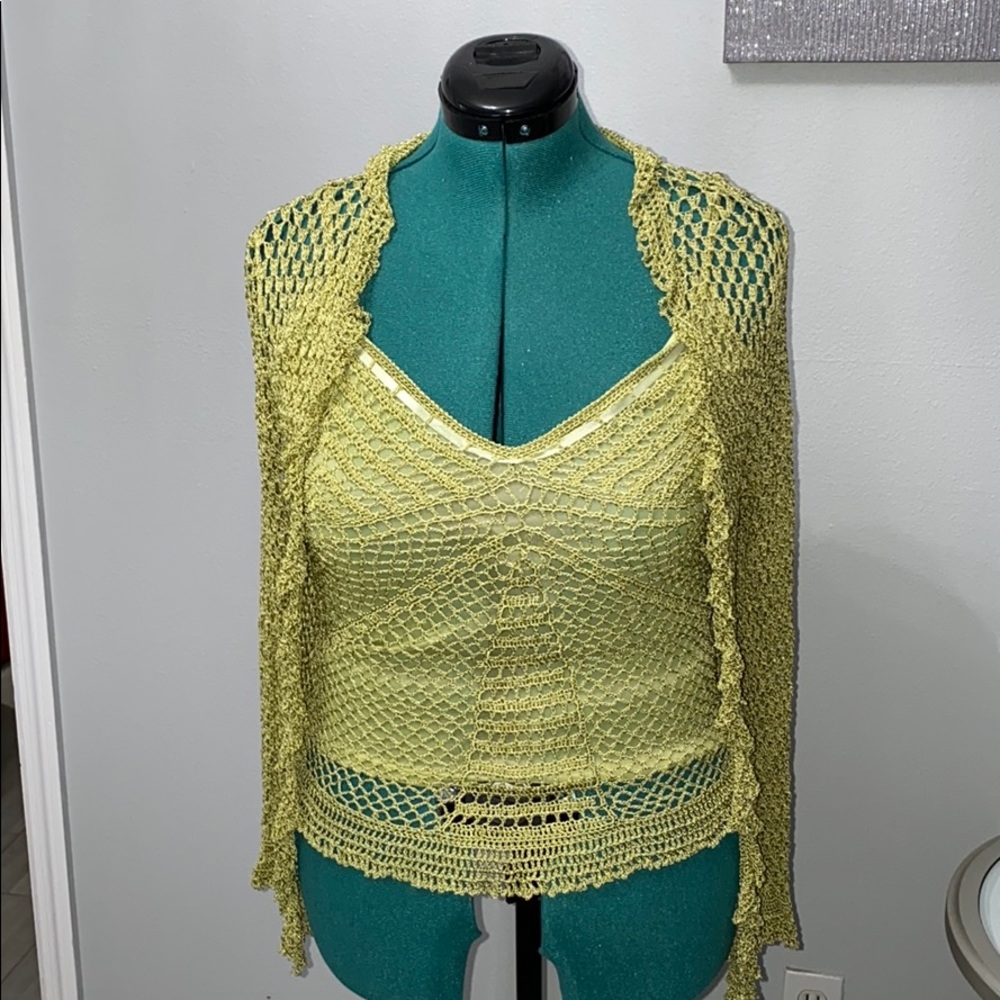 Say What? 2 piece knitted blouse.